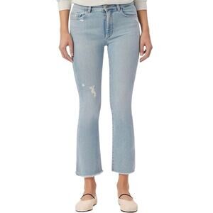 DL1961 Bridget Boot Instasculpt Crop Jeans Sz 27 Breeze Distressed Light Wash